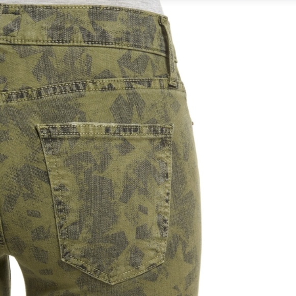 Current/Elliott Star print green skinny jeans - Picture 2 of 8